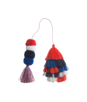 Bogg Bag Bauble - Usa Double Tassel